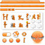 Orange Person Web Design Icon Set