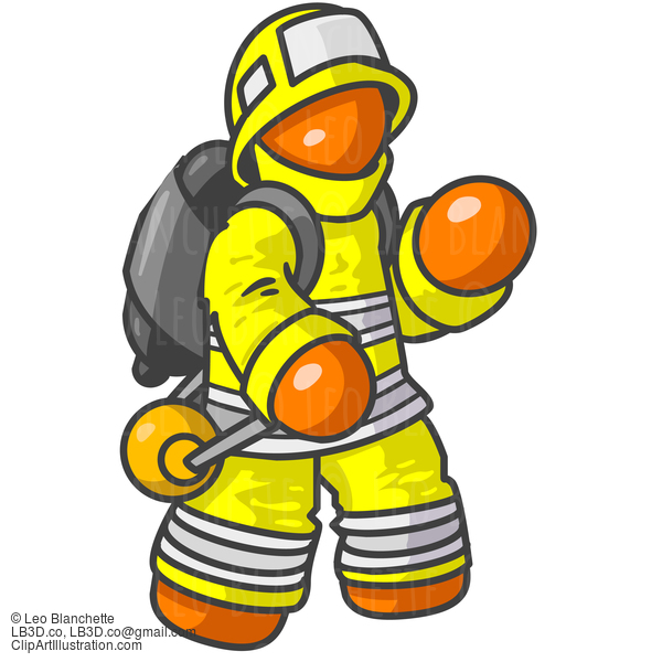 Orange Fire Man #24148