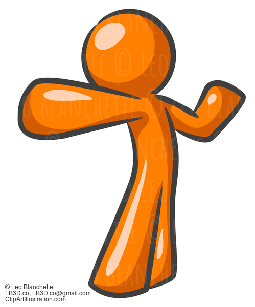 Orange Man Dynamic Punch Pose #24154