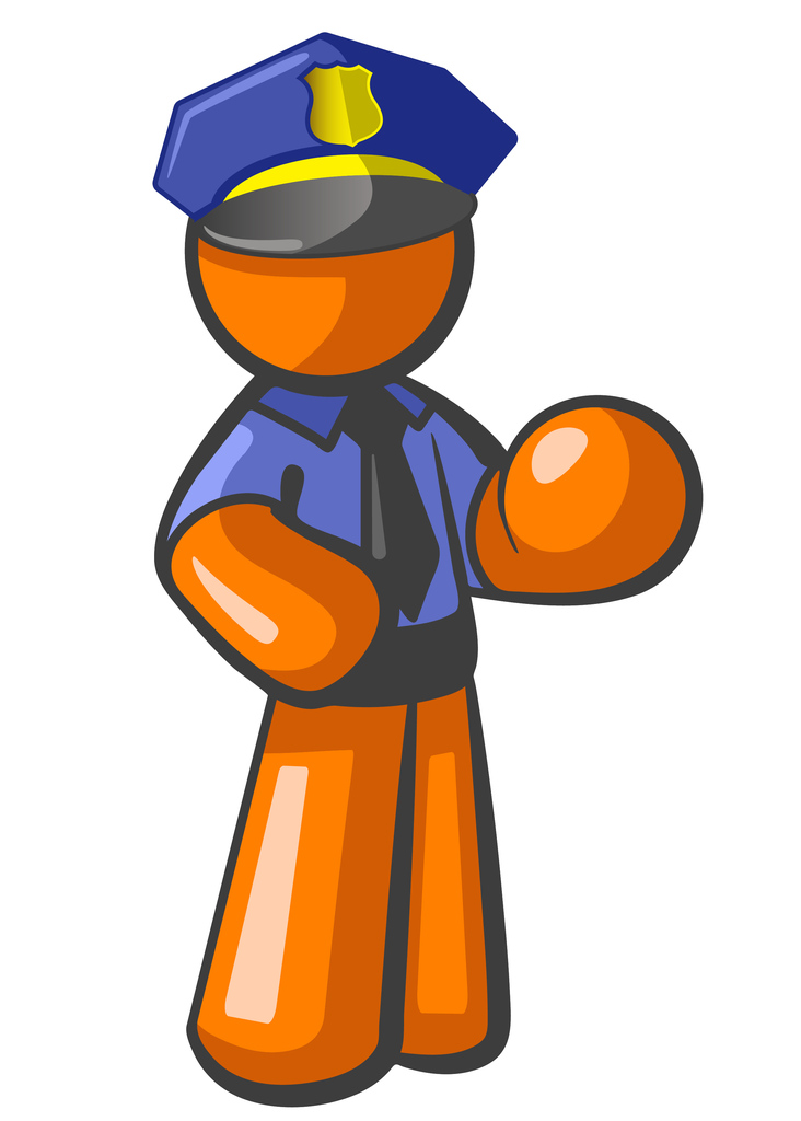 Orange Man Police Officer