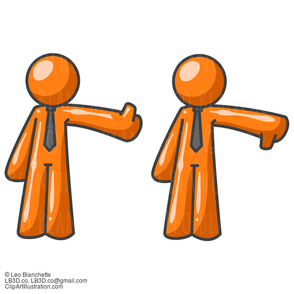 Orange Man Critics Thumbs Up Thumbs Down #24170