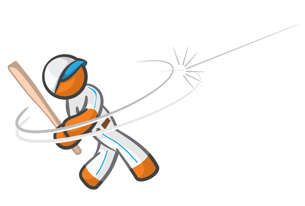 Orange Person Baseball Player