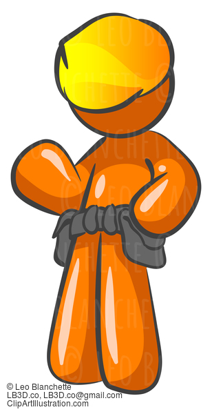 Orange Man Contractor Construction Man #24188