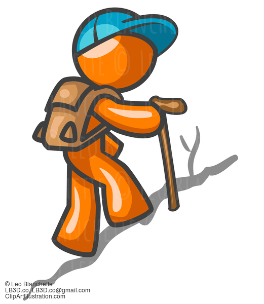 Orange Man Hiking #24200