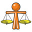 Orange Person Scales of Justice