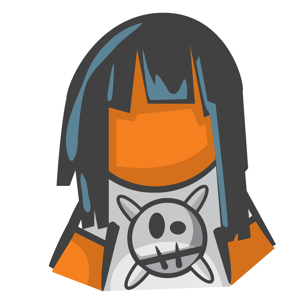 Orange Person Gothic Girl