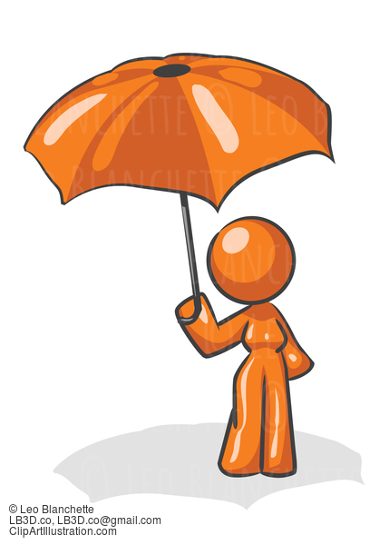 Design Mascot Woman Umbrella #24244