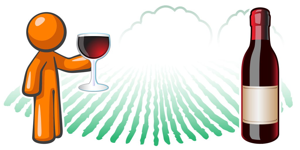 Orange Man Vineyard Wine and Bottle