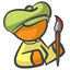 Orange Person Artist with Brush