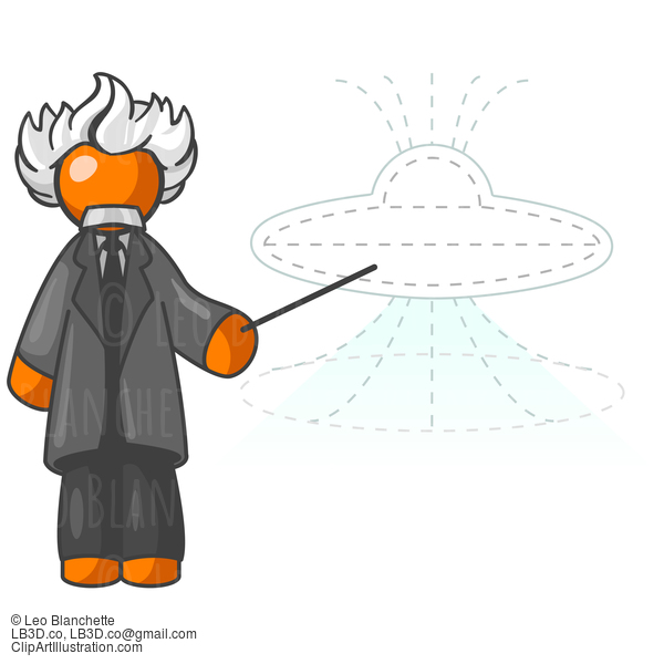 Orange Man Building Ufo #24270