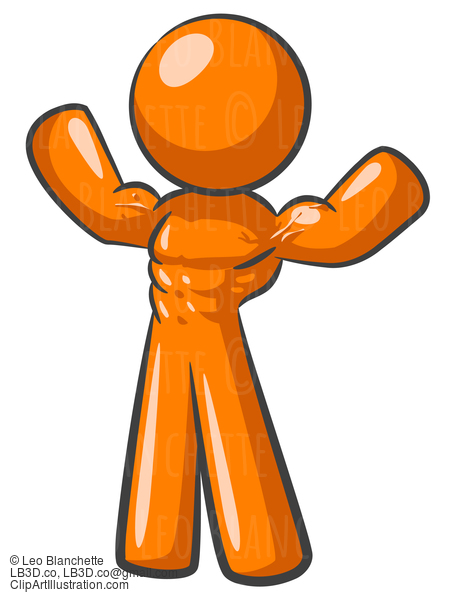 Orange Man Body Builder #24273