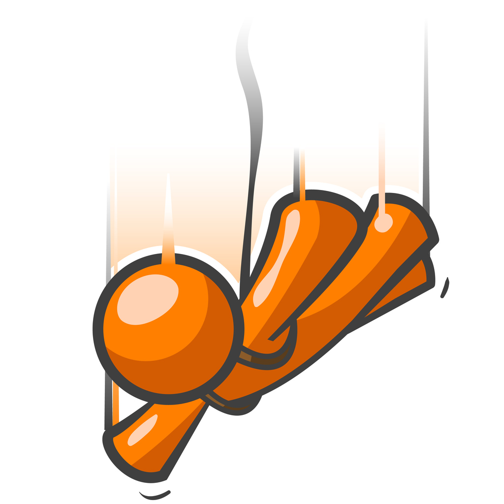 Orange Man Skydiving