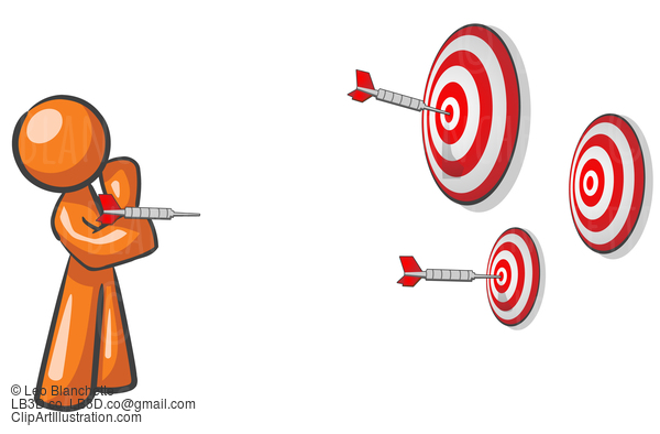 Design Mascot Aiming Multiple Targets #24275