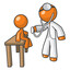 Orange Person Doctor with Child Patient