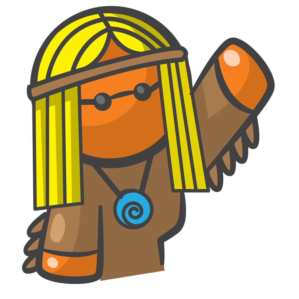 Orange Person Hippy or Flower Child