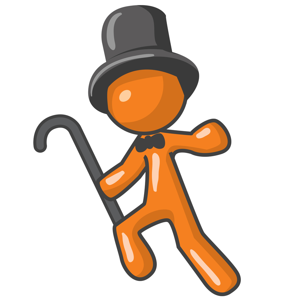 Orange Person Putting on Performance