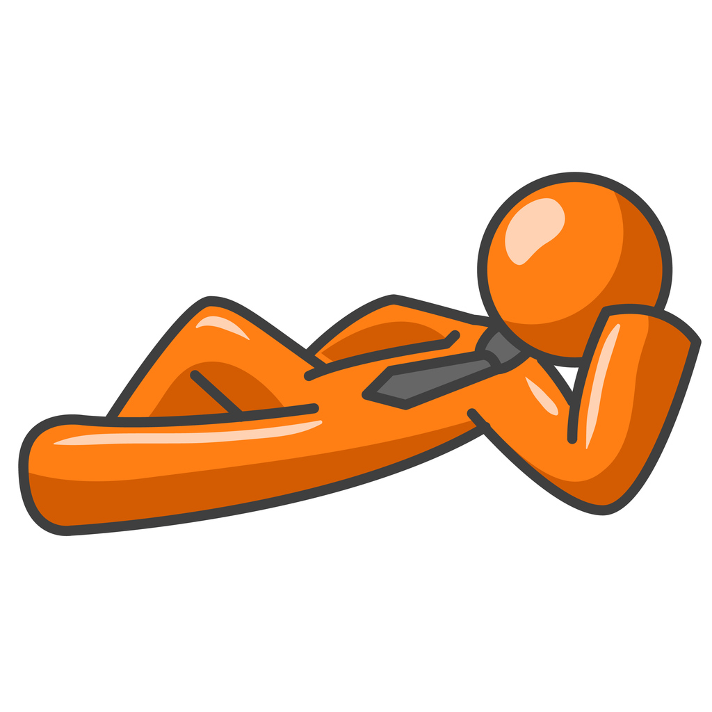 Orange Man Lying Down