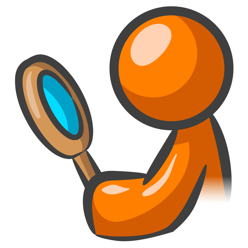 Orange Man Magnifying Glass