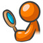 Orange Man Magnifying Glass