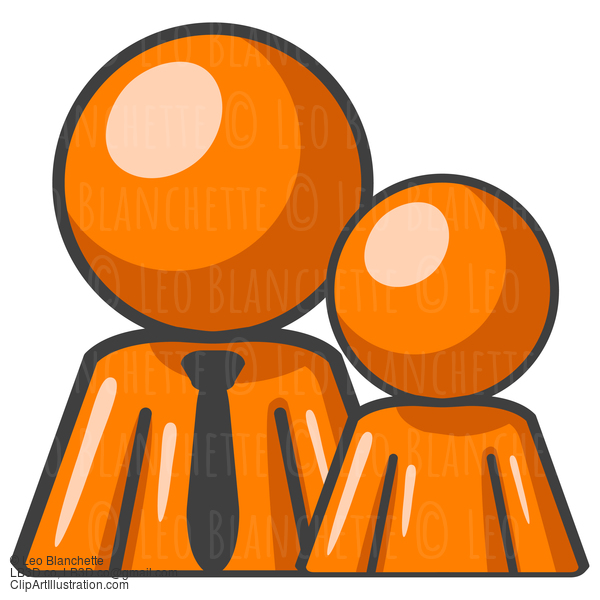 Orange Man And Child #24333