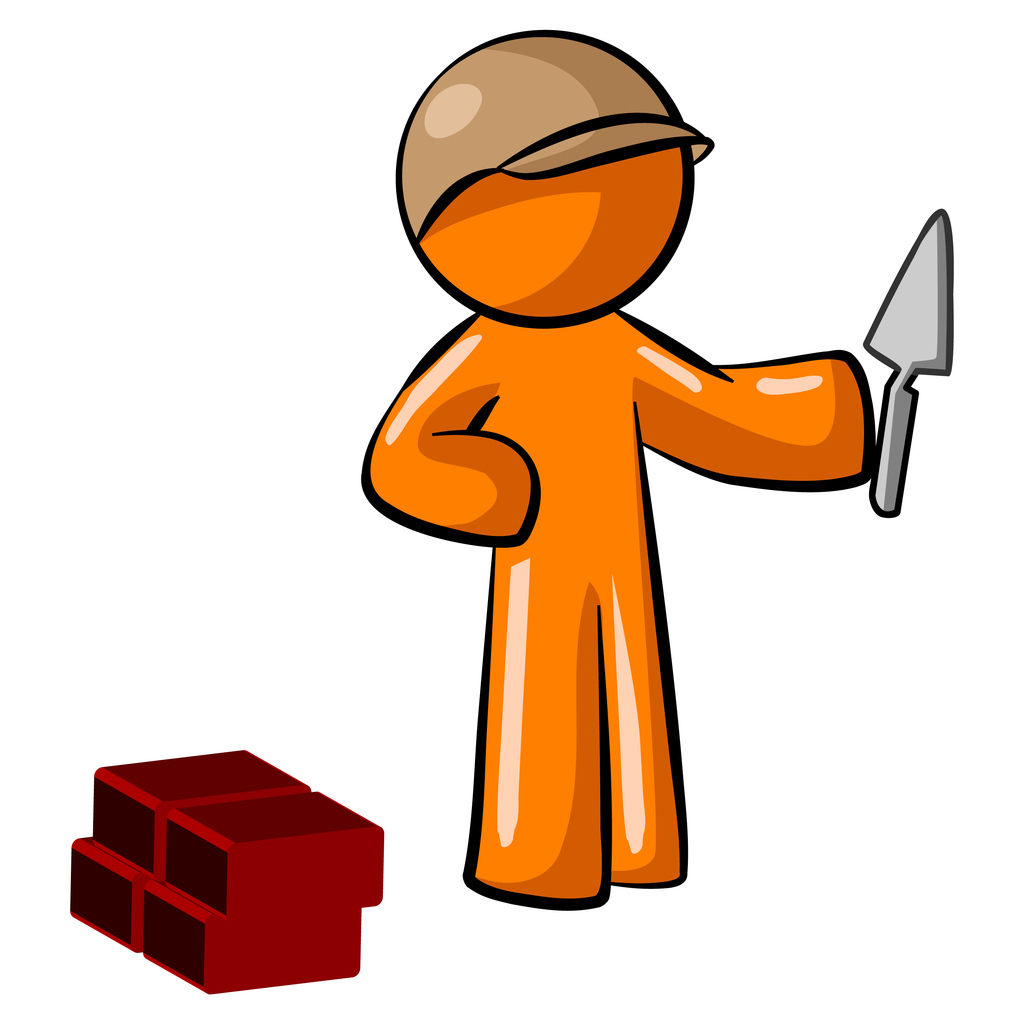 Orange Person Brick Mason