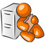Orange Person File Clerk