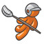 Orange Man Lacross Player