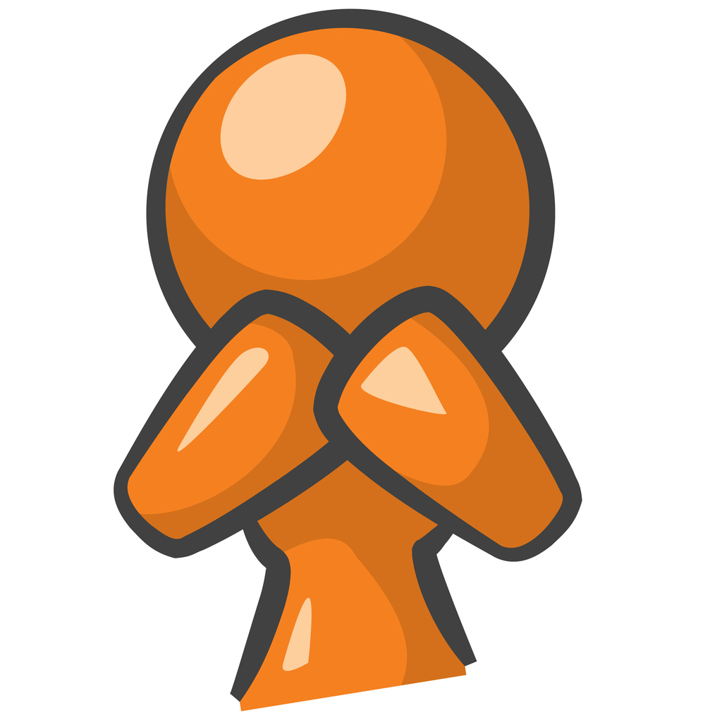 Orange Person Lady Posing Surprised