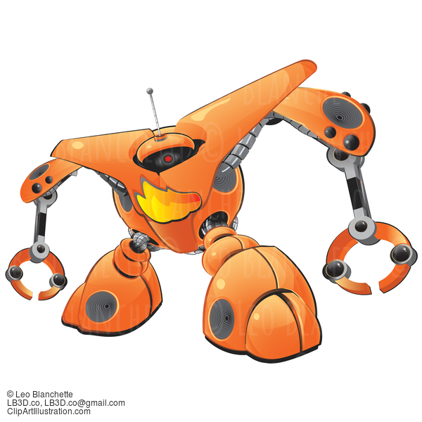 Orange Firewall Robot Concept #23682