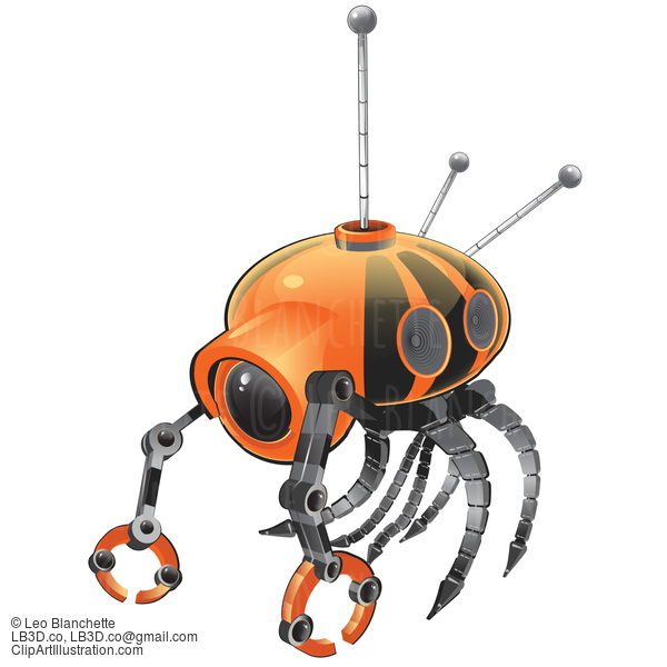 Orange Search Engine Robot #23690