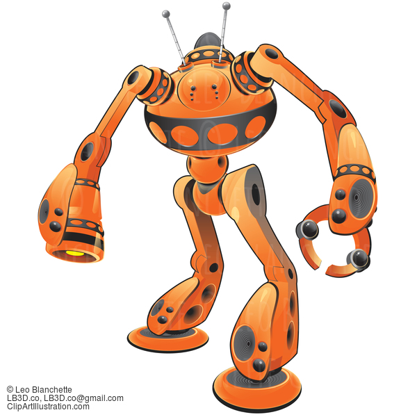 Orange Internet Guardian Robot #23694