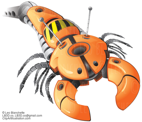 Orange Robot Parasite #23695