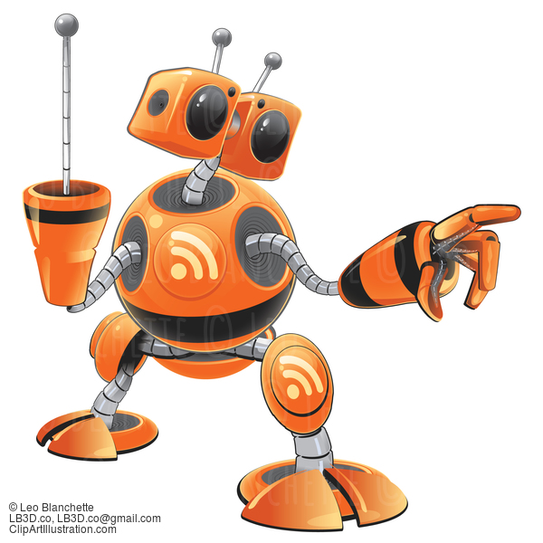 Orange Rss Robot Concept #23699