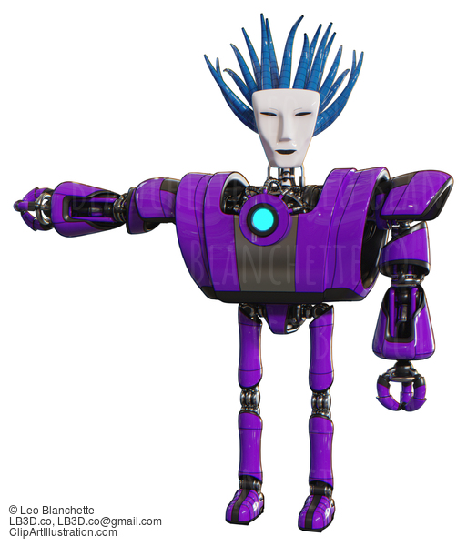 Bot Containing Humanoid Face Mask And Blood Tears And Heavy Upper Chest And Heavy Mech Chest And Blue Energy Fission Element Chest And Ultralight Foot Exosuit. Purple. #20703