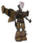 Droid containing humanoid face mask and binary war paint and light chest exoshielding and stellar jet wing rocket pack and no chest plating and light leg exoshielding and spike foot mod. Old copper.