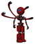 Robot containing dual retro camera head and happy three-eyed round head and light chest exoshielding and blue-eye cam cable tentacles and no chest plating and prototype exoplate legs.