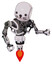 Bot containing round head and heavy upper chest and no chest plating and jet propulsion and cat face. White halftone toon. Fight or defense pose..