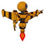 Mech containing dual retro camera head and round happy cyclops head and light chest exoshielding and ultralight chest exosuit and stellar jet wing rocket pack and jet propulsion.