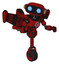 Bot containing dual retro camera head and cute retro robo head and yellow head leds and light chest exoshielding and red energy core and stellar jet wing rocket pack and unicycle wheel.
