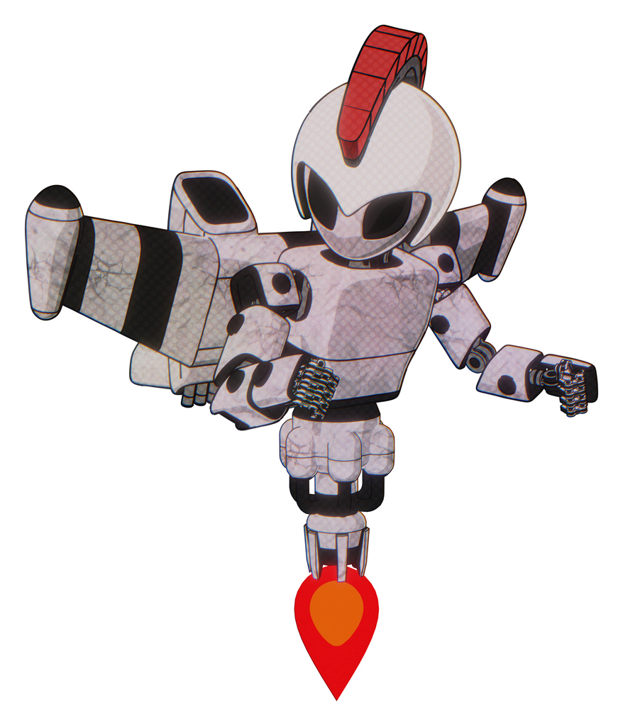 Cyborg containing grey alien style head and black eyes and galea roman soldier ornament and helmet and light chest exoshielding and prototype exoplate chest .