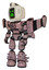 Automaton containing old computer monitor   and   angry pixels face   and   retro-futuristic webcam   and   light chest exoshielding   and   chest valve crank   and   stellar jet wing rocket pack  .