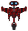Bot containing dual retro camera head and cute retro robo head and yellow head leds and light chest exoshielding and red energy core and stellar jet wing rocket pack and unicycle wheel.