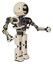 Automaton containing round head chomper design and heavy upper chest and no chest plating and prototype exoplate legs. Off white toon. Interacting.