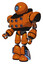 Cyborg containing dual retro camera head and power symbol head and heavy upper chest and chest energy sockets and light leg exoshielding and megneto-hovers foot mod. Secondary orange halftone.