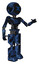 Mech containing digital display head and wince symbol expression and light chest exoshielding and ultralight chest exosuit and prototype exoplate legs. Grunge dark blue. Interacting.