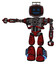 Bot containing digital display head and stunned expression and led and protection bars and heavy upper chest and no chest plating and light leg exoshielding and megneto-hovers foot mod.