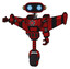 Bot containing dual retro camera head and cute retro robo head and yellow head leds and light chest exoshielding and red energy core and stellar jet wing rocket pack and unicycle wheel.