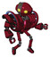 Mech containing oval wide head and yellow eyes and green led ornament and heavy upper chest and heavy mech chest and battle mech chest and ultralight foot exosuit. Fire engine red halftone.