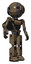 Bot containing round head and maru eyes and head light gadgets and light chest exoshielding and ultralight chest exosuit and rocket pack and prototype exoplate legs. Desert tan painted. Hero pose.