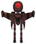 Droid containing round head and red laser crystal array and light chest exoshielding and ultralight chest exosuit and stellar jet wing rocket pack and ultralight foot exosuit. Steampunk copper.
